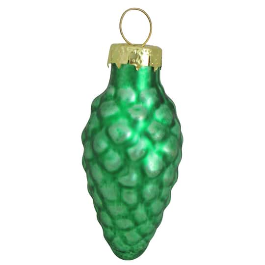 Whitehurst 56ct. 2&#x22; Shiny Green Glass Pinecone Ornaments